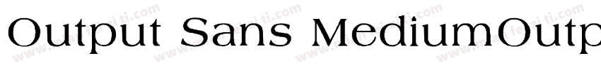 Output Sans MediumOutput Sans Mediu字体转换